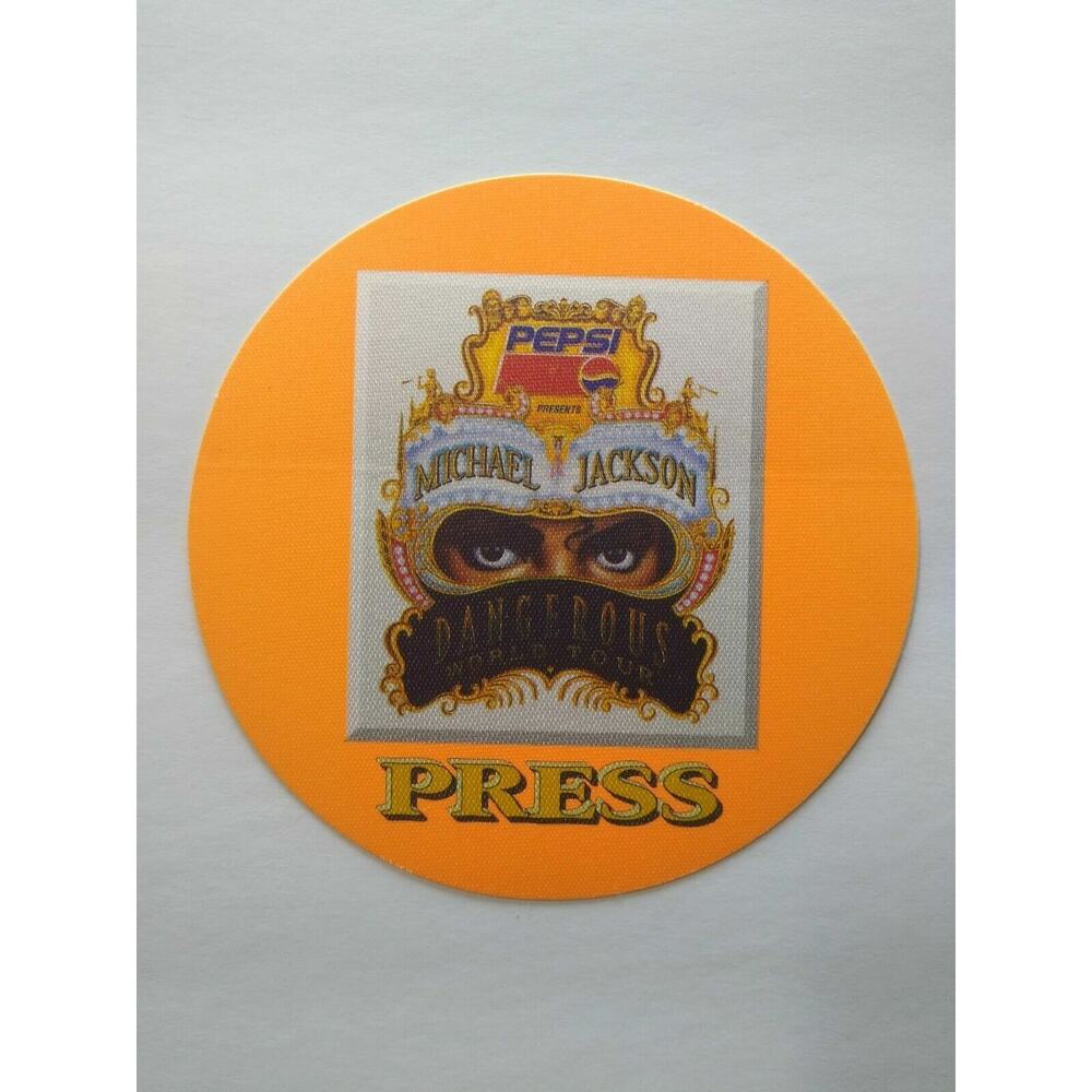 Michael Jackson Dangerous Backstage Pass Original Orange Press King Of Pop Rock